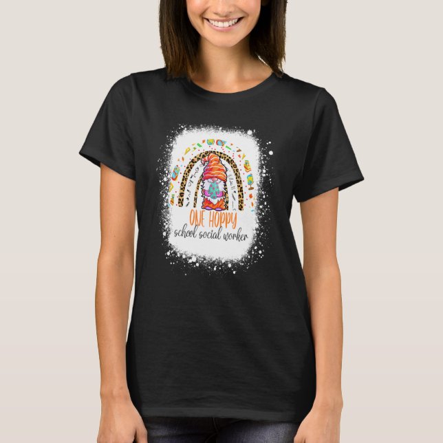 T-shirt Une école Hoppy Social Worker Pâques Leopard Rain (Devant)