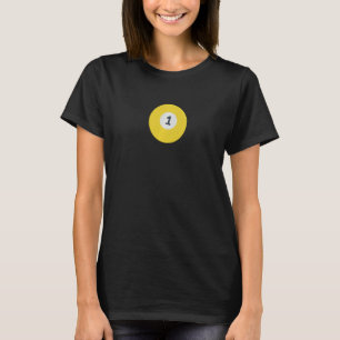 T-shirt Une équipe numéro 1 Lucky Yellow Ball Billiard Poo