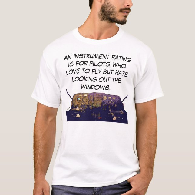T-shirt Une estimation d'instrument est pour les pilotes (Devant)