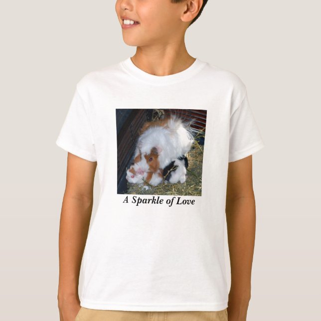 T-shirt Une étincelle d'amour - Cochon de Guinée (Devant)