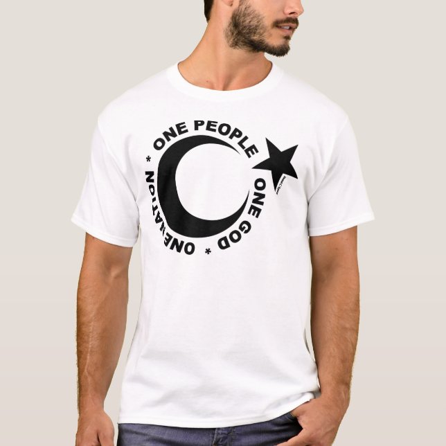 T-shirt Une étoile Ummah et un croissant (Devant)