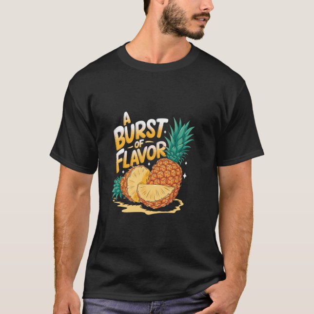 T-shirt Une Explosion De Saveur Fruit Été Tropical Pineapp (Devant)