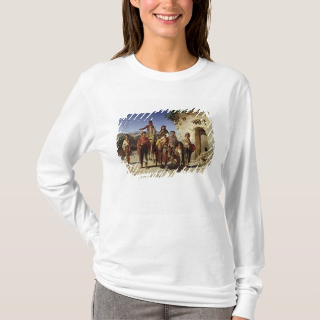 T-shirt Une famille gitane sur la route, c.1861 (Devant)