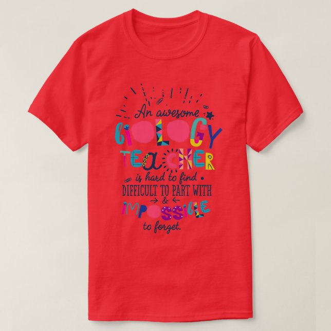 T-shirt Une fantastique idée cadeau de professeur de biolo (Design devant)