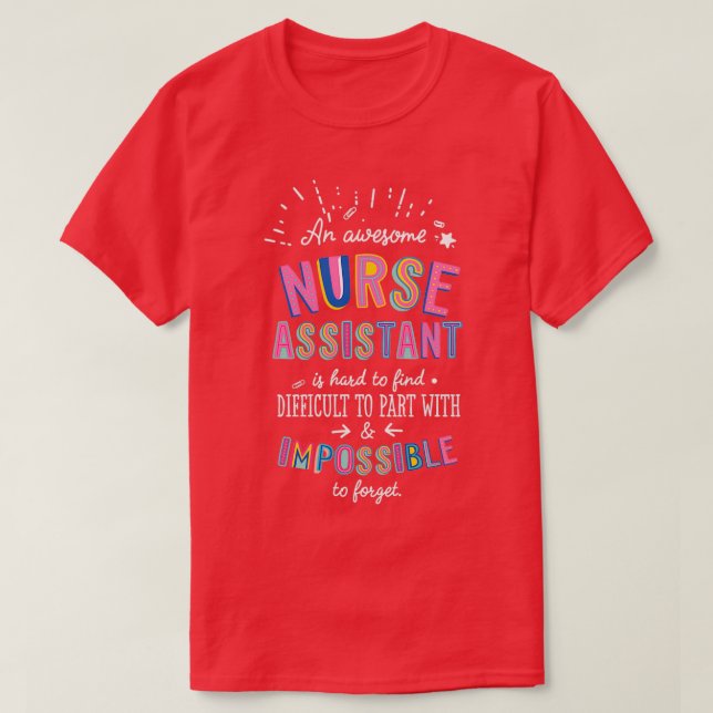 T-shirt Une fantastique idée cadeau d'infirmière adjointe  (Design devant)