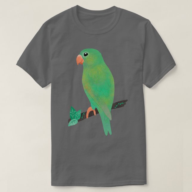 T-shirt Une faune de perroquets vert (Design devant)