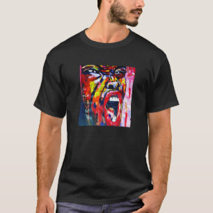 T-shirt Une femme africaine hurlant Abstrait Africain colo
