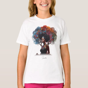 T-shirt Une femme afro-américaine aux cheveux arborés