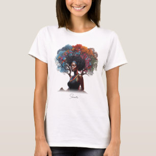 T-shirt Une femme afro-américaine aux cheveux arborés