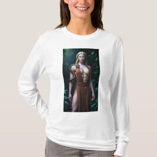 T-shirt Une femme blonde avec un serpent sur un Sweatshirt