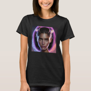 T-shirt Une Femme Casque Spatial Futuriste Astronaut Voyag