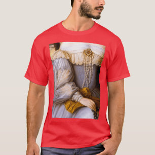 T-shirt Une femme en Lavande avec des perles de peinture R