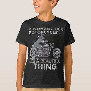T-shirt Une Femme Et Son Cadeau D'Art Moto Pour Les Vélos