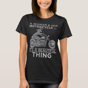 T-shirt Une Femme Et Son Cadeau D'Art Moto Pour Les Vélos