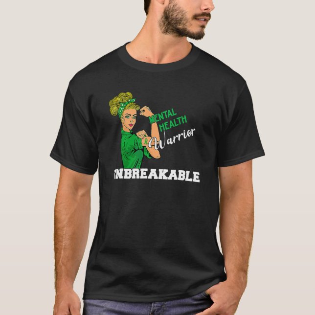 T-shirt Une femme guerrière indestructible forte santé men (Devant)