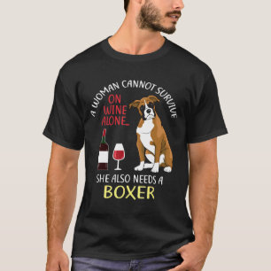 T-shirt Une Femme Ne Peut Pas Survivre Sur Le Chien À Bo