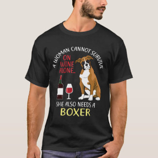 T-shirt Une Femme Ne Peut Pas Survivre Sur Le Chien À Boît