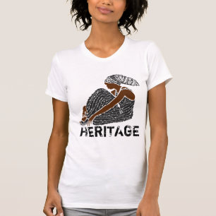 T-shirt Une femme noire enveloppée d'une tête Patrimoine a