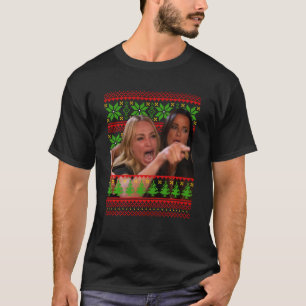 T-shirt Une Femme Qui Crie À Un Mème De Chat Drôle Mauv