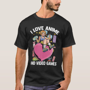 T-shirt Une fille aime dessiner des croquis Manga Kawaii A