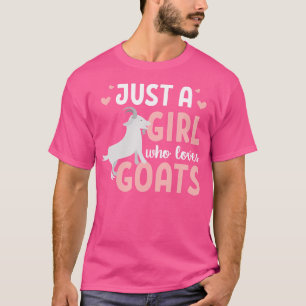 T-shirt Une fille aime les chèvres