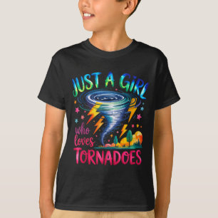 T-shirt Une fille aime les tornades chasseur de tempêtes m