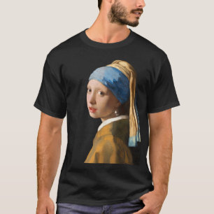 T-shirt Une fille avec un portrait à perle