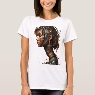 T-shirt Une fille brune