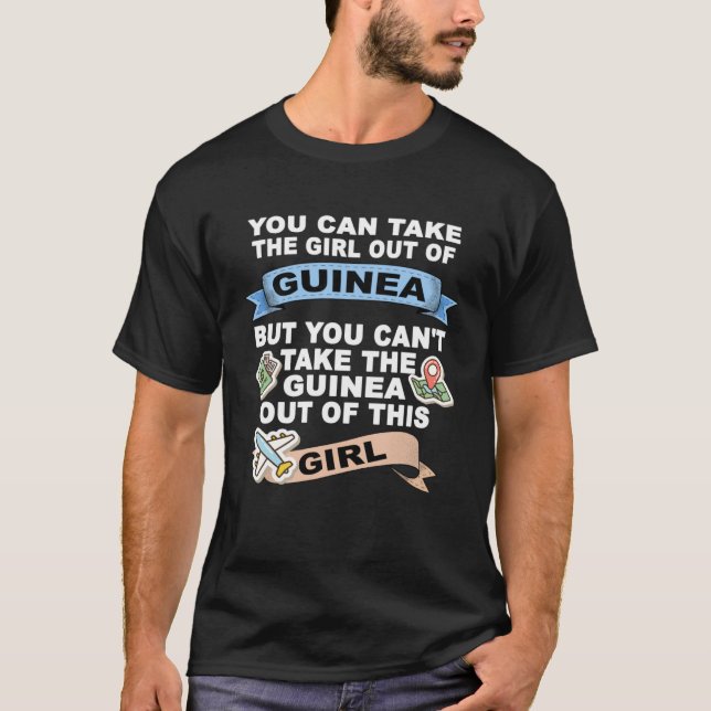 T-shirt Une fille de Guinée Relocalisation de Guinée (Devant)
