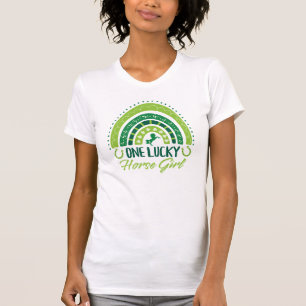 T-shirt Une fille équestre Lucky Horse St. Patrick's Day