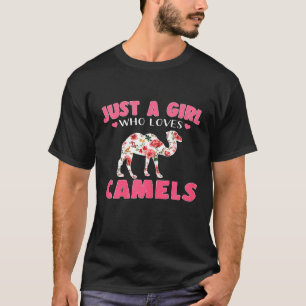 T-shirt Une fille qui aime les chameaux Cool animal