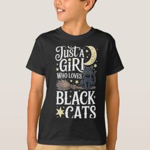 T-shirt Une Fille Qui Aime Les Chats Noirs Spectacle D'Hal