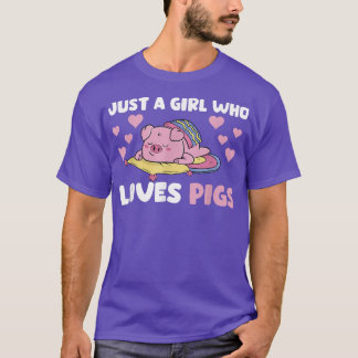 T-shirt Une fille qui aime les cochons