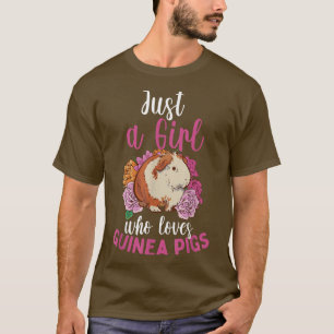 T-shirt Une fille qui aime les cochons de Guinée