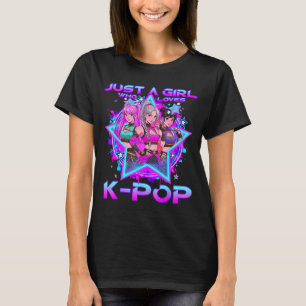T-shirt Une fille qui aime les filles enfants k-pop annive
