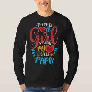 T-shirt Une fille qui m'a volé le coeur m'appelle Papa's D