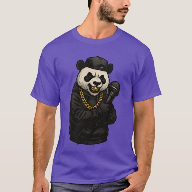 T-shirt Une fille rappeuse panda (Devant)
