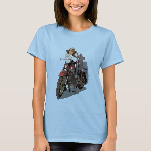T-shirt Une fille sur Nimbus (Devant)