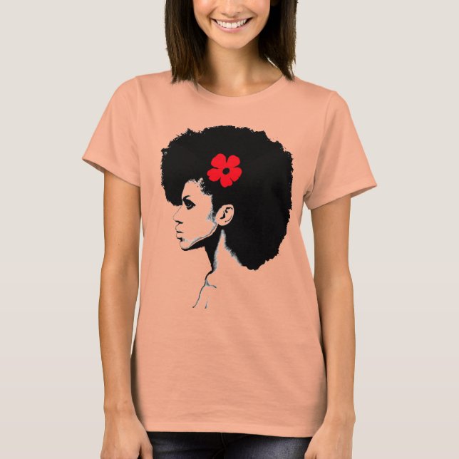 T-shirt Une Fleur Rouge (Devant)