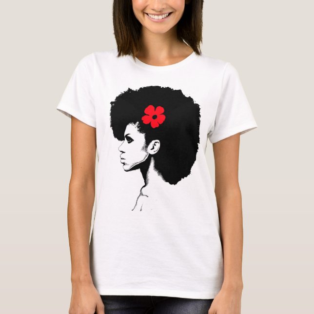T-shirt Une Fleur Rouge (Devant)