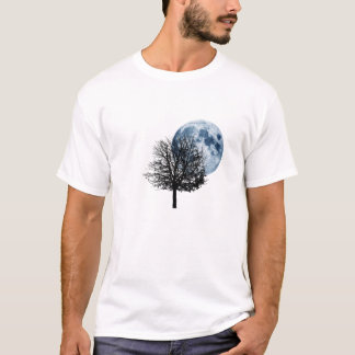 T-shirt Une fois dans une lune bleue - nature d'arbre de