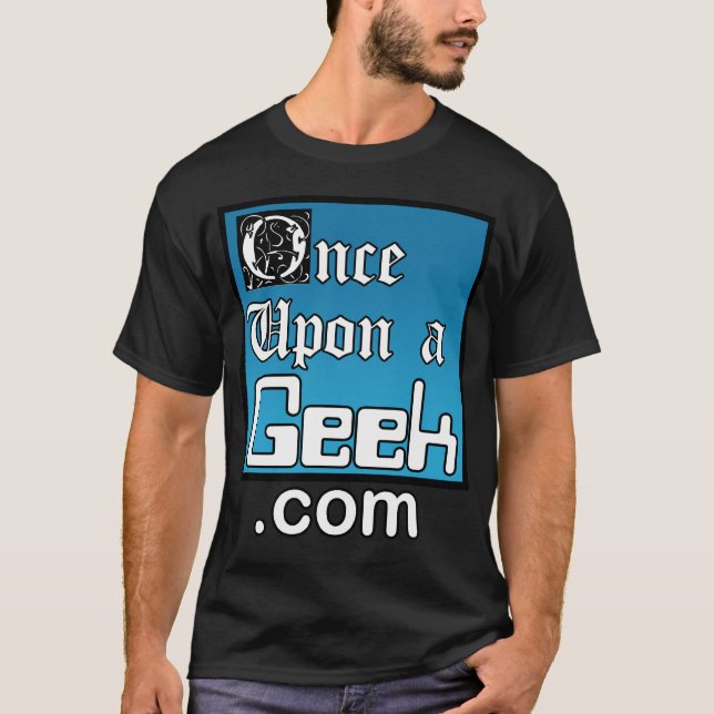 T-shirt Une fois sur une chemise de noir de geek (Devant)