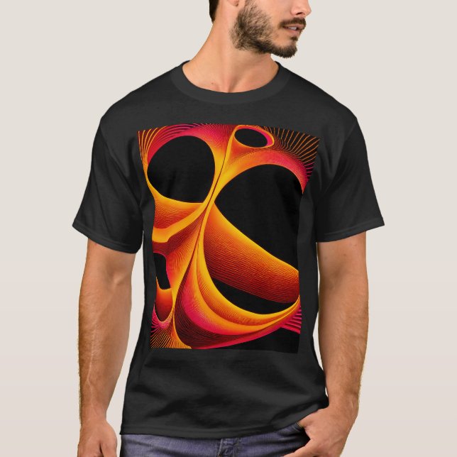 T-shirt Une fractale de Mandelbrot beaucoup manipulée (Devant)