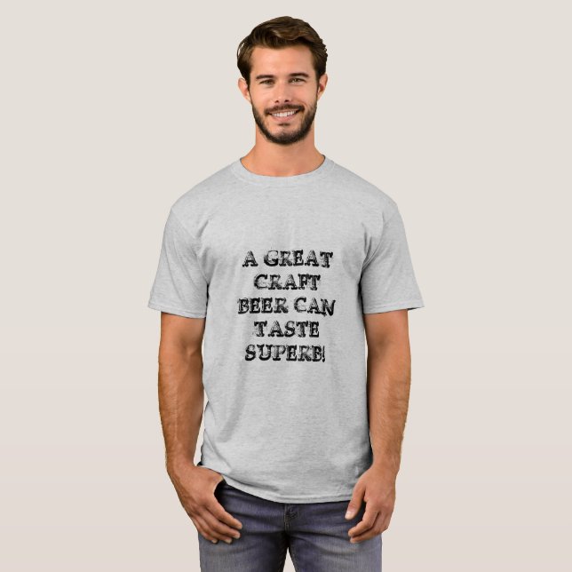 T-shirt Une grande bière de métier (Devant entier)