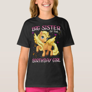 T-shirt une grande soeur de la licorne fille anniversaire