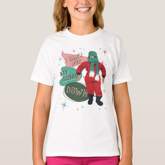 T-shirt Une histoire de Noël - Je ne peux pas mettre mes b (Devant)