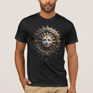 T-shirt Une horloge solaire steampunk stylée futuriste.