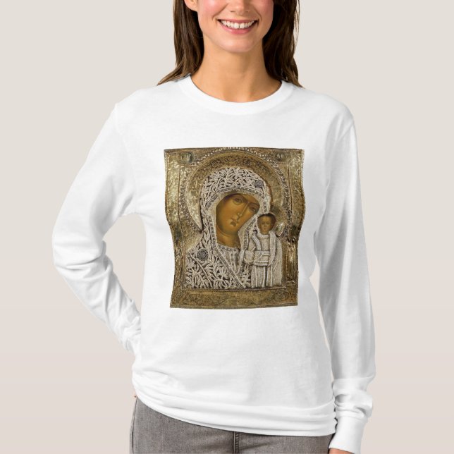 T-shirt Une icône montrant la Vierge de Kazan (Devant)