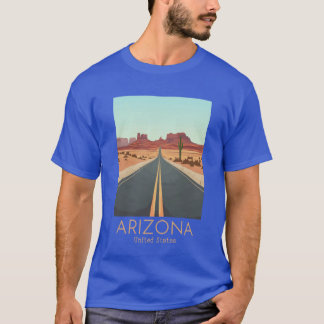 T-shirt Une illustration de voyage vintage de l'Arizona Ét