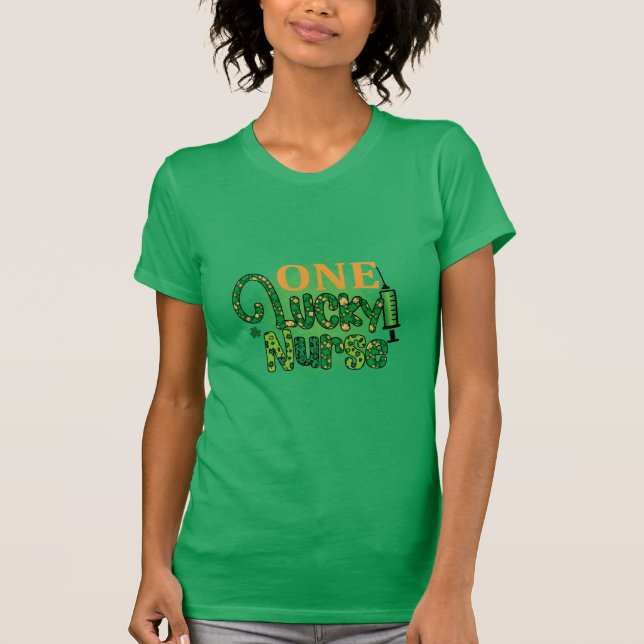 T-shirt Une infirmière chanceuse (Devant)